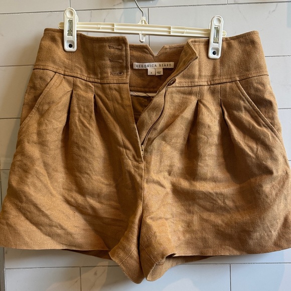 Veronica Beard High Waist Brown Shorts - Picture 1 of 2
